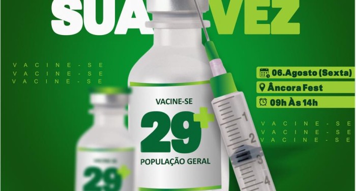 Barra de Santo Antônio vacina contra a Covid pessoas com 29 anos nesta sexta-feira